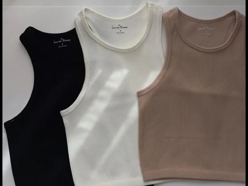 Versatile Ribbed Cotton Crop Tops – GH₵50 Each