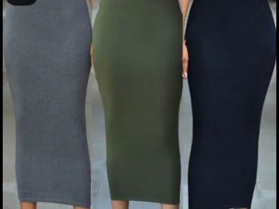 Figure-Hugging Cotton Maxi Skirts – GH₵85 Each