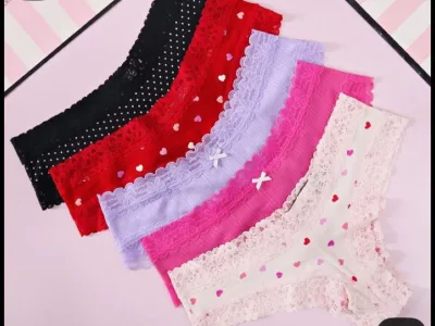 Comfortable Lace-Trimmed Cotton Panties – GH₵15 Each