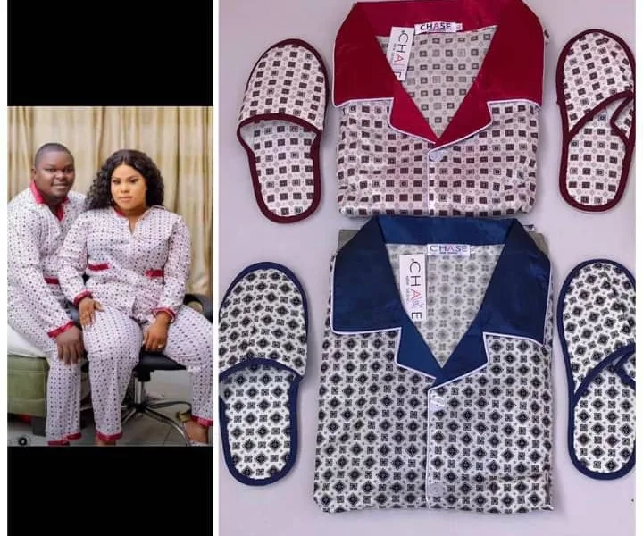 Matching Pajama Sets with Slippers – GH₵120 Per Set