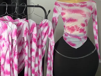 Tie-Dye Mesh Top – GH₵100 Each